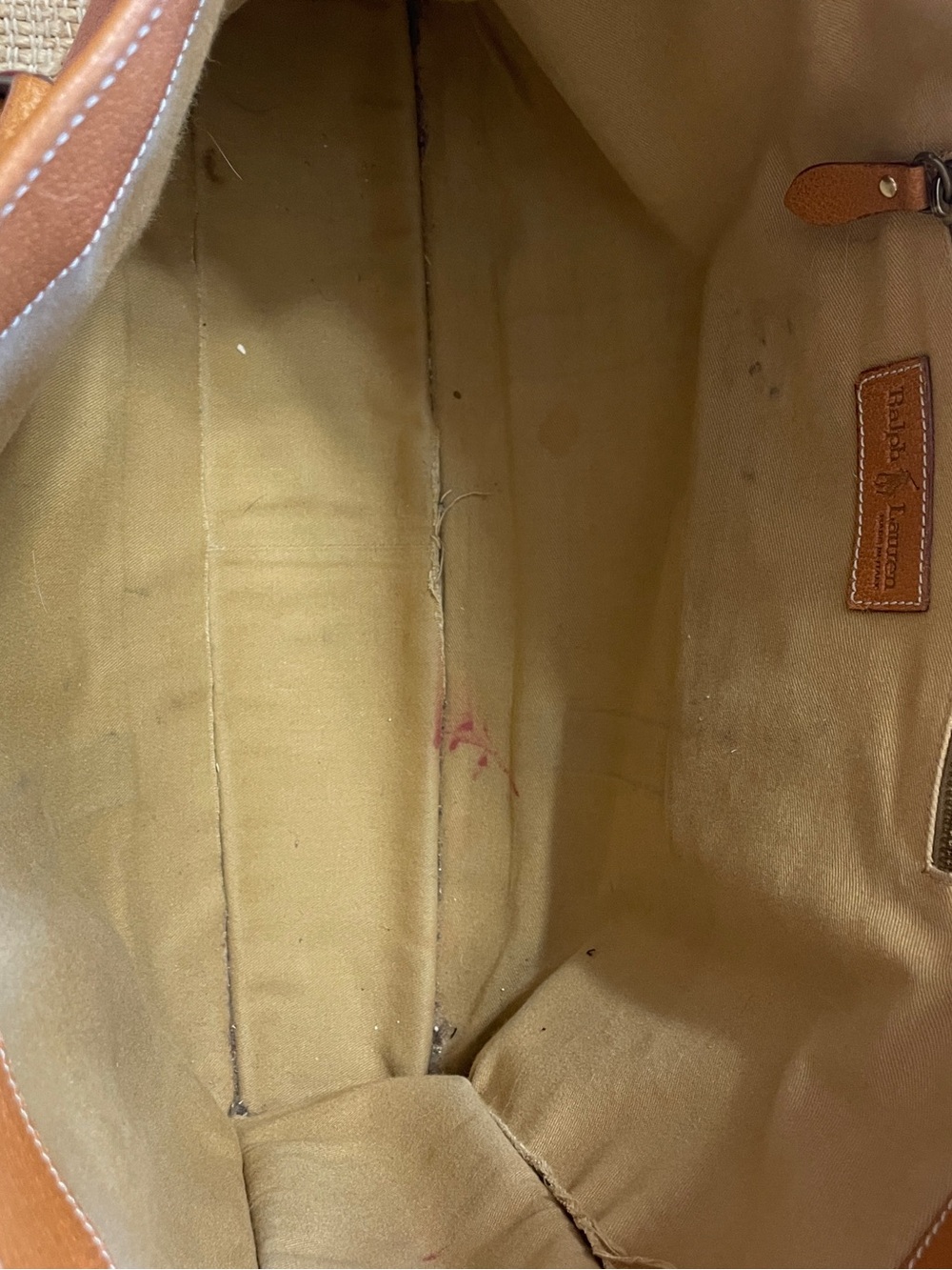 Vintage Brown  Polo Ralph Lauren Heritage tumbled leather tote - Picture 10 of 14